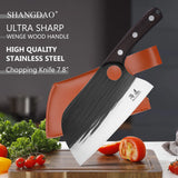 SHANGDAO Meat Cleaver Knife 7.8", Butcher Knife for Meat Cutting, High Quality steel