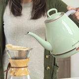 1L Electric Gooseneck Kettle, 1500W Fast Boil, Stainless Steel BPA-Free for Coffee & Tea
