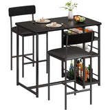 Dining Table Set for 2,3 Piece Kitchen Table Set with PU Cushion Chairs