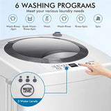 Portable Washing Machine 1.2 Cu.ft, 8 lbs Capacity, Built-in Drain Pump, Full-automatic Washer and Dryer Combo for Apartment, R
