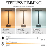 For US ONLY Rechargeable Wireless Table Lamp LED Touch Sensor for Bedroom
