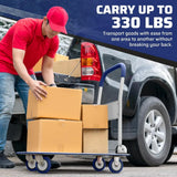 Heavy Duty Foldable Push Cart Dolly 330 lbs Capacity Collapsible Hand Truck
