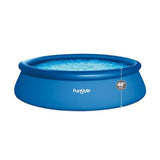 Above ground swimming pool for backyard steel frame with blue vinyl liner