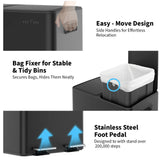 mVm Trash Can Stainless 2 x 30L Kitchen Step Trash Bin