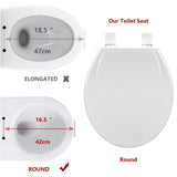 Elongated Toilet Seat with Quick-Release And Quick-Attach Plastic Toilet Seat with Soft Close