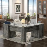 L Shaped Desk with Drawers, 60 Inch Corner Computer Desks with USB Charging Port