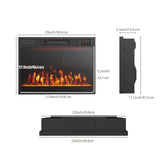 COSTWAY 23" Electric Fireplace, 750W/1500W 50,000 BTU Fireplace Insert