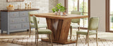 LITTLE TREE 47-Inch Dining Table for 4,Dinner Table with Heavy Duty Pedestal, Farmhouse Eating T