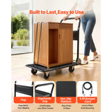 SucceBuy 700 lbs 2 Tier Foldable Heavy Push Cart Dolly Platform Hand Truck