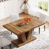 Tribesigns 47-Inch Dining Table for 4-6, White Kitchen Dinner Table