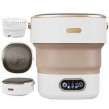 Portable 13L Mini Washing Machine with 3 Cleaning Modes for Baby Clothes Delicates in Khaki