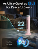 Smart Tower Fan for Bedroom, 120° Oscillating, 28ft/s High Speed