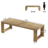 Tribesigns 86.61-Inch Dining Table for 6-8 People, Modern Narrow Long Kitchen Table