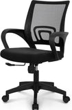 Black Mesh Gaming Office Chair Mid Back Lumbar Support Adjustable Height Swive