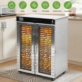 50 Tray Double Door High Capacity Dehydrator 110V US Plug with Temperature Control