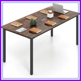 6FT Conference Table 71x35.5in Office Desk w/ Cable Grommet, Metal Legs