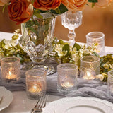 30 Pack Clear Glass Votive Candle Holders for Wedding Centerpieces