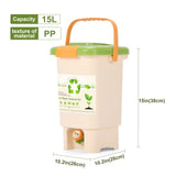 Wedyvko15L Compost Bin Recycle Composter Aerated Compost Bin