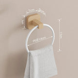 Wooden Toilet Towel Rack Wall-mounted Self-adhesive Paper Holder Roll MD DC PRINT