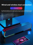 Wireless Bluetooth Subwoofer Bass Surround Sound Bar Speaker System Music Player For Laptop