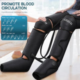 Air Compression Leg and Foot Massager with Heat Relief for Circulation