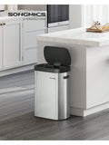 Motion Sensor Trash Can,13-Gallon Automatic Garbage Can With Soft Close Lid