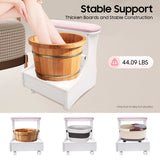 Pedicure Stool Foot Foot Bath Stool with 4 Wheels Foot Rest Pedicure Manicure Funiture