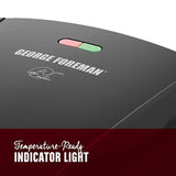 4-Serving Removable Plate Electric Grill and Panini Press with Tough Non-Stick Coating