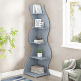 Tribesigns Corner Shelf, Modern 5-Tier Wall Corner Bookshelf, Stylish