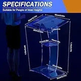 Bymaocar Transparent Acrylic Podium Portable Lectern for Church, Wedding