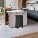 Kitchen Trash Can with Lid for Office Bedroom Bathroom Step Trash Bin