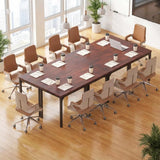 Conference Table Set of 4, Rectangular Meeting Room Table with Large Tabletop amp HeavyDuty Metal Frame