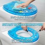 Resin Toilet Seat Marine Style, 360° Rotatable Toilet Cover with 220lbs Capacity,