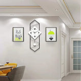 Yiyibyus Wall Clock for Living Room Modern Decor Pendulum Silent Clock