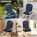 Corduroy Non-Slip Fade-Resistant Soft Rocking Chair Cushion With Tie For Patio High