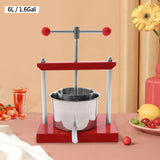 6L / 1.6 Gal Stainless Steel Barrels Press Machine, Manual Press Juicer for Pressing Juice