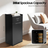 Restaurant Trash Can Cabinet with Tray Holder Commercial Trash Can 40 Gallon Garbage Can Cabinet for Restaurants