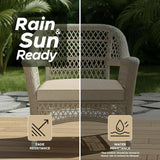 Outdoor Chair Cushions, Fade-Resistant & Water-Resistant D-Shaped Patio Seat