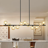 11-Light Linear Chandelier Bubble Chandelier Height Adjustable Chandeliers for Dining
