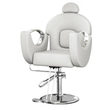 Commercial Barber Chair Reclining & 360° Swivel, Heavy Duty Hydraulic S