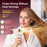 5 in 1 High-Speed Hot Air Styler Frizz-Free Fast Drying No Heat Damage Hair Dryer Curl Volumize