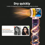 6-in-1 hot air comb for quick drying, straightening, curling, and voluminous styling - portable travel