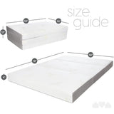 4 inch Portable Foldable Mattress Queen with Medium Firm Foam, Washable