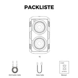 W-KING 180W Peak Party Large Bluetooth Speaker Portable Wireless