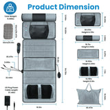 Foldable Electric Massage Mat with Heat Timer Foot for Home Office Use