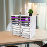 Wooden Paper Mail Tray SorterWith Rubber Rings ,Office Desktop File LiteratureOrganiser,Classroom