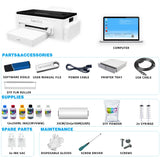DTF Printer with free laptop L1800 Printhead and Oven bundle highspeed for A3 30cm Clothes Inkjetd with PET Fil