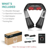Nekteck Shiatsu Neck Massager for Pain Relief Deep Tissue with Heat 3D Kneading Massage Pillow Back Shoulder Massager for Body