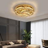 Luxury Gold K9 Crystal Ceiling Lamp Dimmable Led Chandelier Modern Living Dining