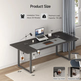 Electric Lifting Table, Square Standing Computer Desk Stand Up Desk With 4 Legs